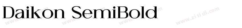 Daikon SemiBold字体转换